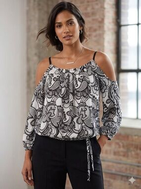 Vintage Large Silk Paisley Top